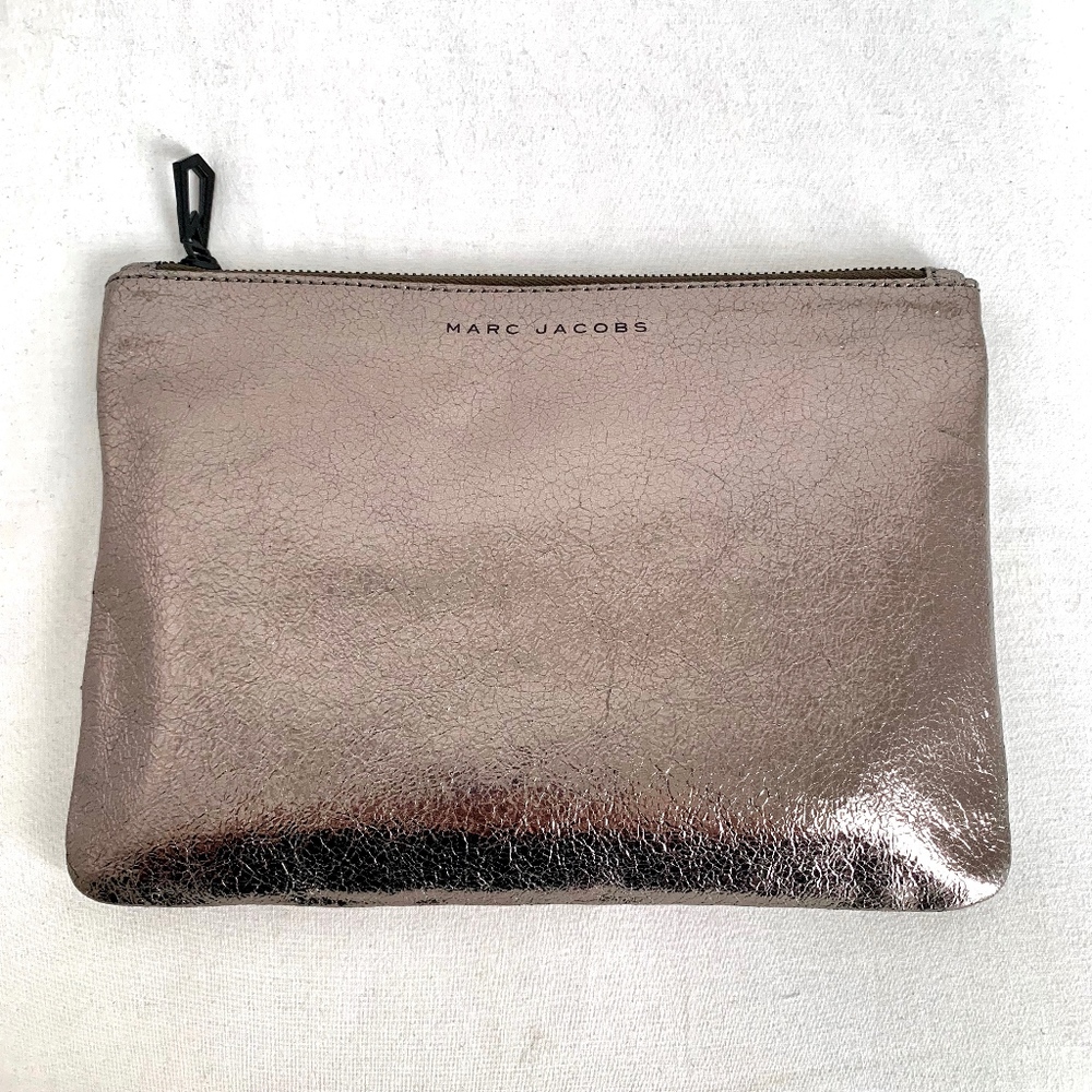 Marc Jacobs Pewter Leather Clutch